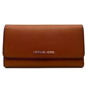 Michael Kors Large Trifold Wallet Luggage Brown
